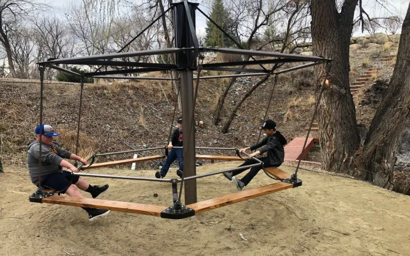 Kids On The Swing N Swirl Merry Go Round